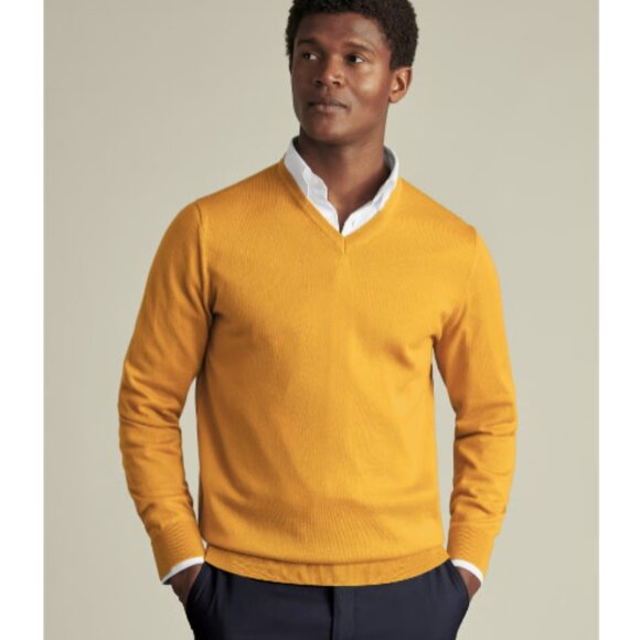 Brooks Brothers Merino Wool Blend V-Neck Sweater - Picture 1 of 6